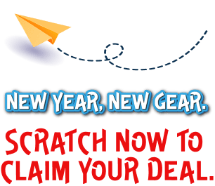 New year, new gear. Scratch now to claim your deal.